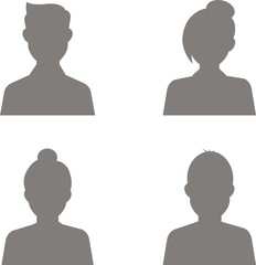 Social media avatar vector graphics flat icons.Set of hand drawn Avatar profile icon (or portrait icon), including male and female . User flat avatar icon, sign, profile people symbol