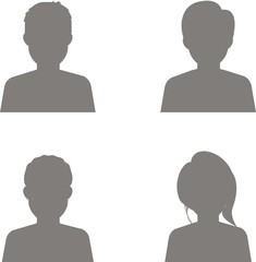 Social media avatar vector graphics flat icons.Set of hand drawn Avatar profile icon (or portrait icon), including male and female . User flat avatar icon, sign, profile people symbol