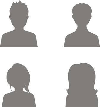 Social media avatar vector graphics flat icons.Set of hand drawn Avatar profile icon (or portrait icon), including male and female . User flat avatar icon, sign, profile people symbol