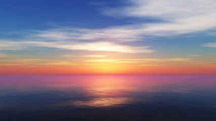 Fototapete Sonnenuntergang am Strand Beautify sunset over sea, sun ray  © aleksandar nakovski
