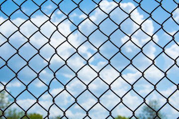 mesh fence close up