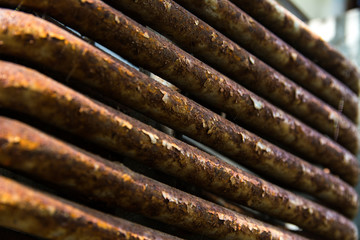 rusty metal pipes