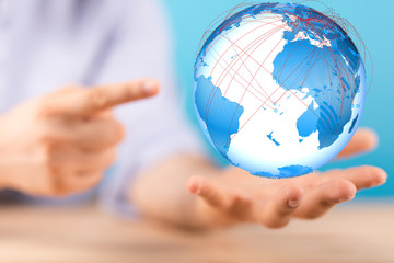 Global network and data exchanges over the world