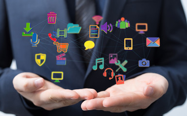 Protect Cloud Information Data Concept..