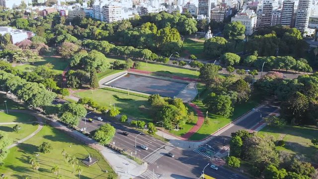 Plaza Ruben Dario, Square, Park (Buenos Aires, Argentina) aerial view