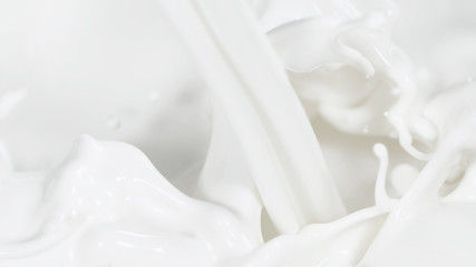 Macro shot of pouring cream in detail