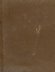 Old paper texture. Brown book cover. Rough faded surface. Blank retro page. Empty place for text. Perfect for background and vintage style design.