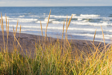 Secluded beach on the north shore of Prince Edward Island, Canada.