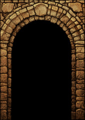 Fantasy stone arch illustration