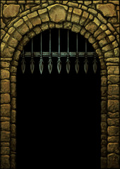 Fantasy stone arch illustration