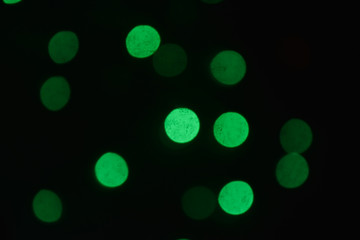 abstract green lights with blur background