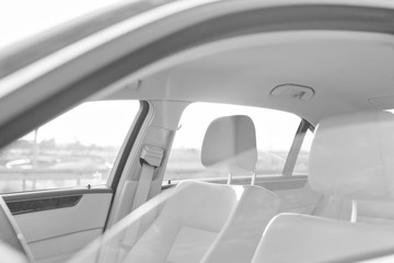 Close up photo of car interior