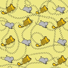 seamless pattern with travel icons