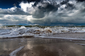 Stormy clouds over Baltic sea.