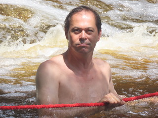 man in swimming pool