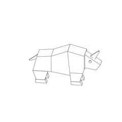 icon illustration of rhinoceros