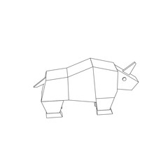 icon illustration of rhinoceros
