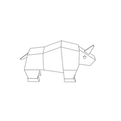 icon illustration of rhinoceros