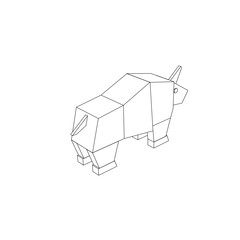 icon illustration of rhinoceros