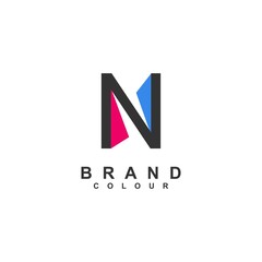 initial n logo template, creative idea, design vector