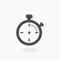 Stopwatch Sport Icon Silhouette Vector Illustration