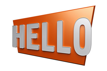 sign with word hello