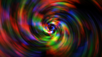 twisted LED Video Wall. Soft Colorful Clouds waft over a black background. Twirl Backdrop for digital signage.