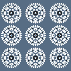 suzani fabric vector illustration