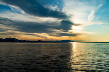 Landscapes of Crimea, sunrises and sunsets, mountains, sea, landscape of clouds and mountain landscapes