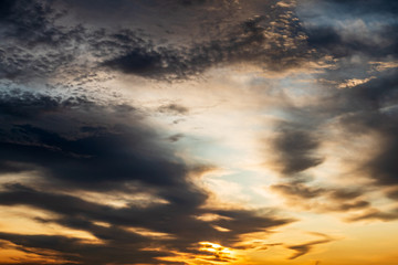 dramatic sky with clouds