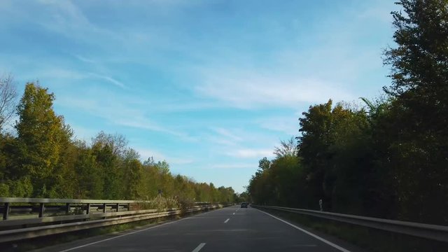 highway b9 from worms to ludwigshafen germany