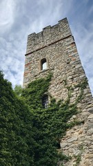 Fototapeta na wymiar tower of medieval castle, northern Italy 