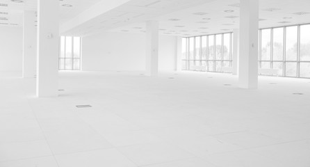 Interior of empty corridor in new office
