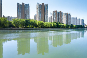 Downtown Calgary skyline on a summer morning, Alberta, Canada