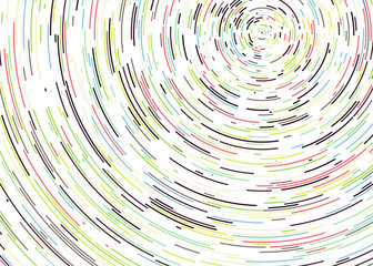 Colorful Universe Circular Distribution Computational Generative Art background illustration