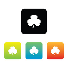 Colorful Set of Clover Leaf Icons