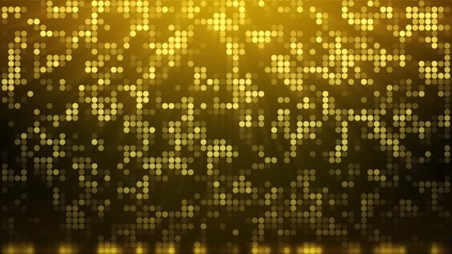 Yellow light wall shining. Disco party and nightclub concept. Computer generated seamless loop absrtact background 4k UHD
