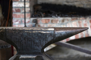 Anvil in historical forge