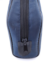 blue handbag on a white background