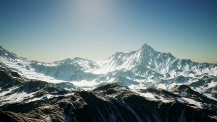 8K Arial Alpine Alps Mountain Landscape