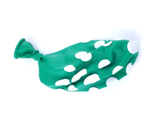 green balloon isolated on white background