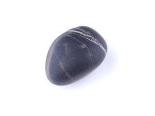 black stone on a white background