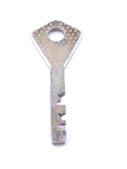 key on a white background