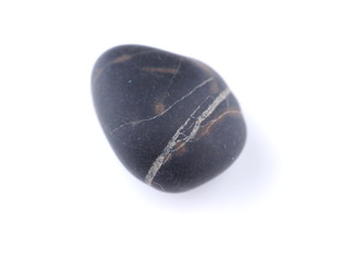 black stone on a white background