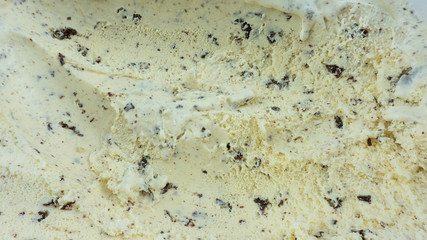 Ice cream with Chocolate Chip surface, Top view Blank for design..
