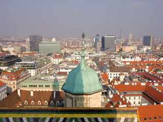 Obraz premium October 19, 2018. View of the city of Vienna from the observation deck. Austria