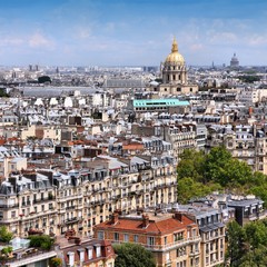 Fototapeta na wymiar Paris city, France - aerial view
