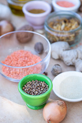 Seeds, herbs, spices and other ingredients