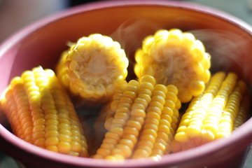sweet corn, butter and salt