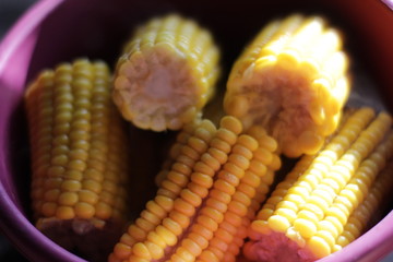 sweet corn, butter and salt